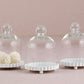 Miniature Glass Bell Jar With White Fluted Base