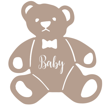 Teddy Bear Lasercut Label
