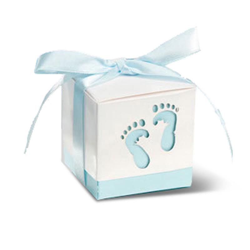 Baby Feet Favor Box Blue