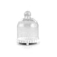 Miniature Glass Bell Jar With White Fluted Base