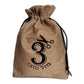 Natural Burlap upsherin bag with number 3 and scissors design, 5x7